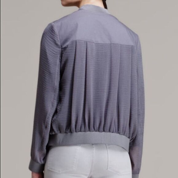Helmut Lang Crinkled Sheer Bomber Jacket - Picture 2 of 8